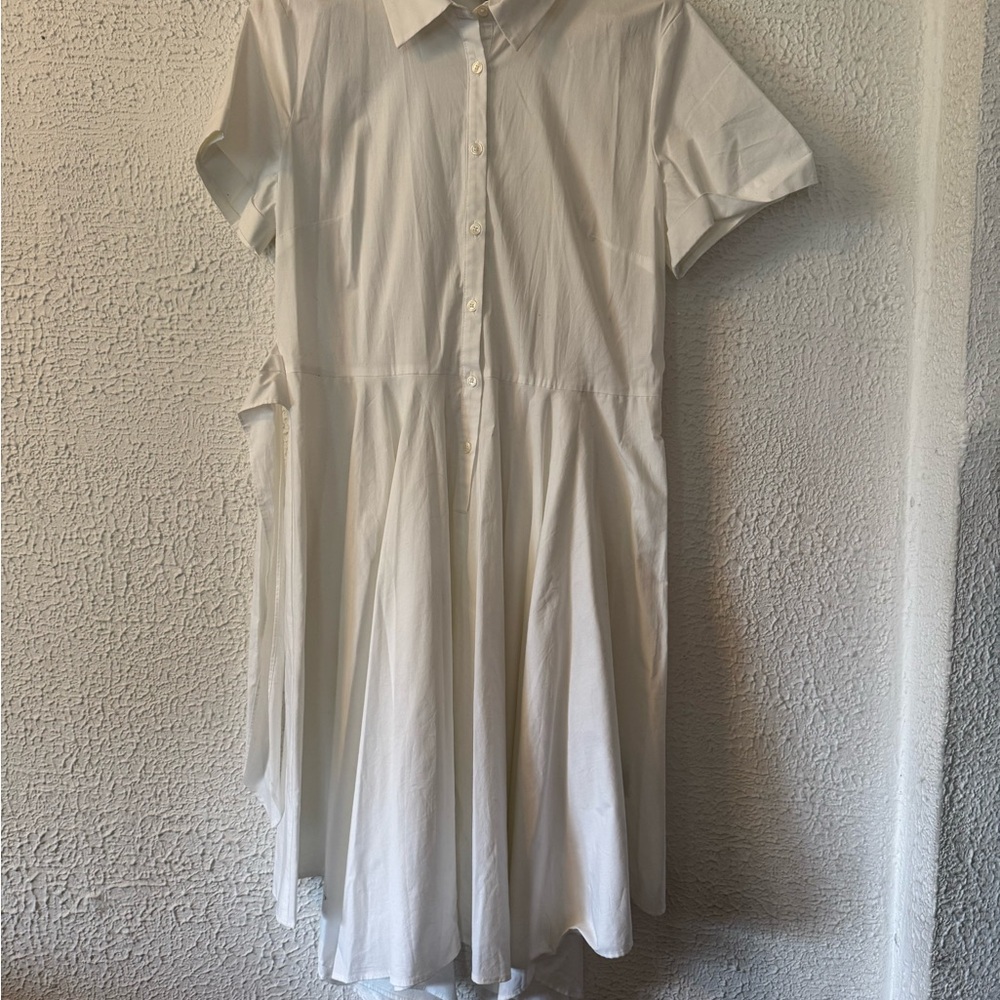 Classic White Shirt Maxi Dress - Button-Front